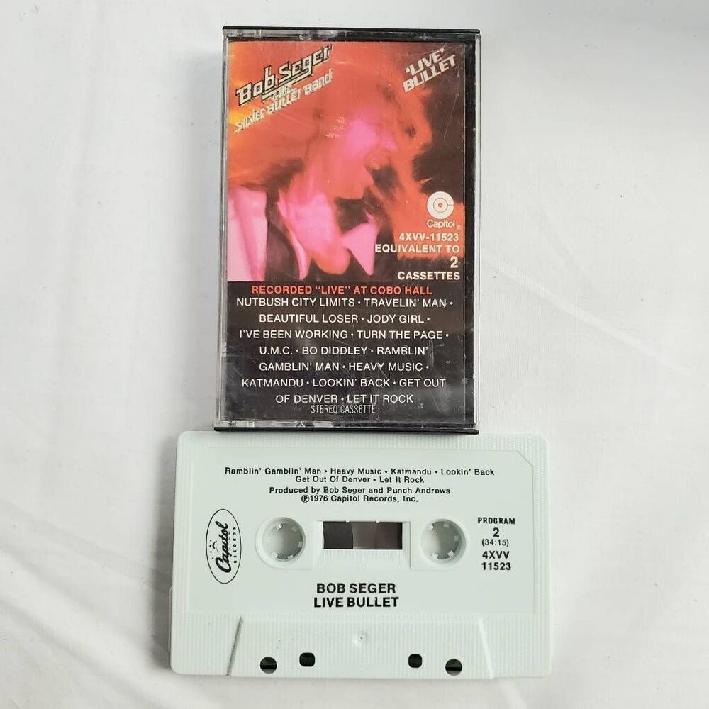 Bob Seger & The Silver Bullet Band – Live Bullet Cassette Album 1976 Capitol Rec